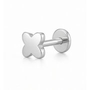 Flat Back Stud Earrings Tiny Smooth Round in F136 Titanium - image2 regenerated image 1