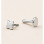 Flat Back Stud Earrings Tiny Smooth Round in F136 Titanium - image2 regenerated image 3