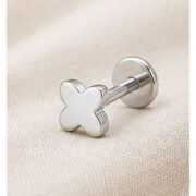 Flat Back Stud Earrings Tiny Smooth Round in F136 Titanium - image2 regenerated image 4