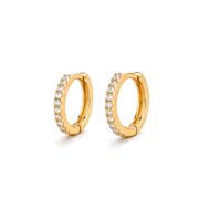 Titanium Hoop Earrings Jane Crystal Pave Eternity for Sensitive Ears - image2 approved white first image