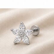Titanium Stud Earrings Stardew Flower Ear for Sensitive Ears - image2 regenerated follow-up 3
