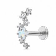 Titanium Stud Earrings Galaxy Cluster Aurora Borealis Crystal Star Ear for Sensitive Ears - image2 regenerated follow-up 1