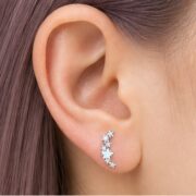 Titanium Stud Earrings Galaxy Cluster Aurora Borealis Crystal Star Ear for Sensitive Ears - image2 regenerated follow-up 2