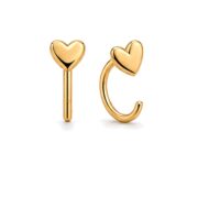 Hypoallergenic Hoop Earrings Heart with S925 Silver - image2 approved white first image