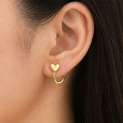 Hypoallergenic Hoop Earrings Heart with S925 Silver regenerated product image 5