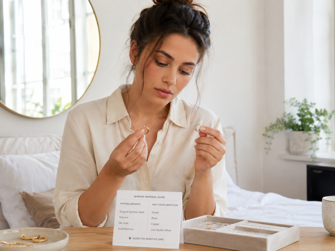 choosing earrings for sensitive ears