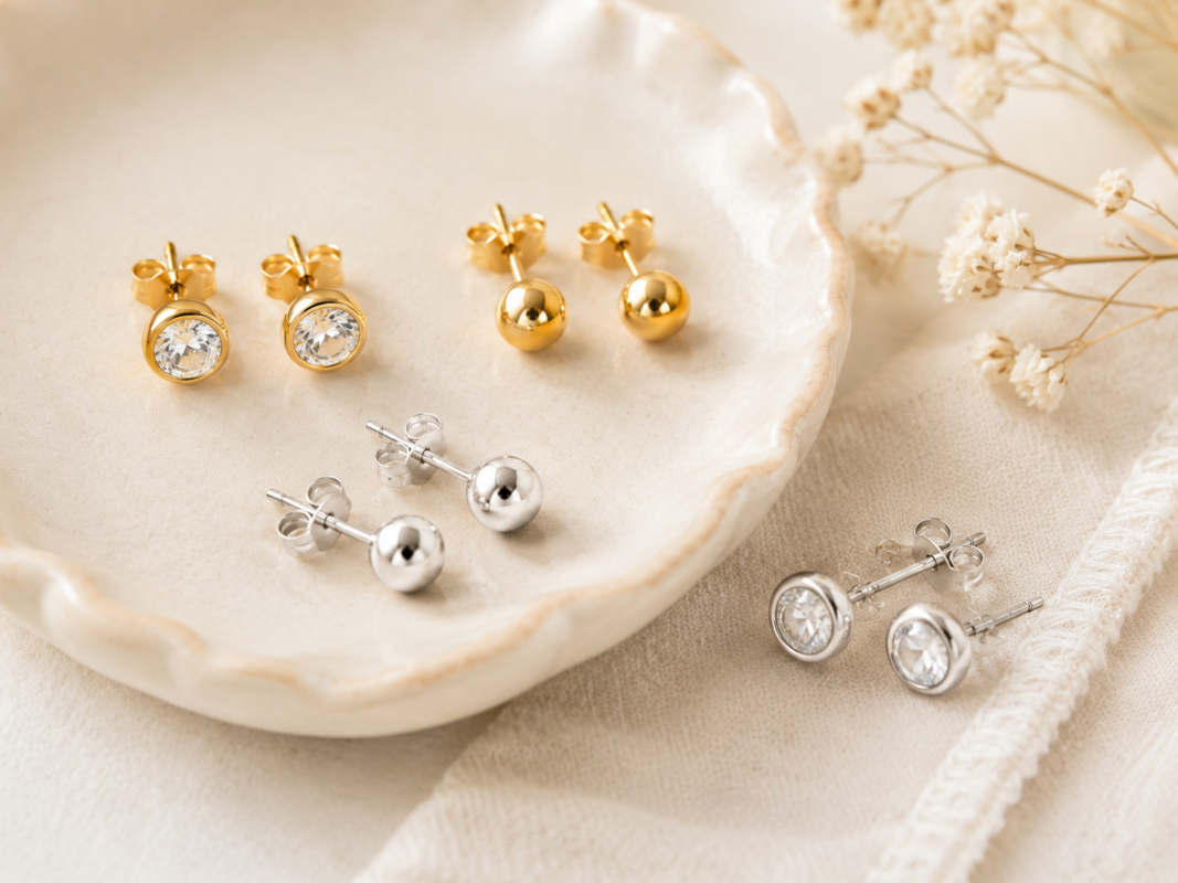 flat back stud earrings