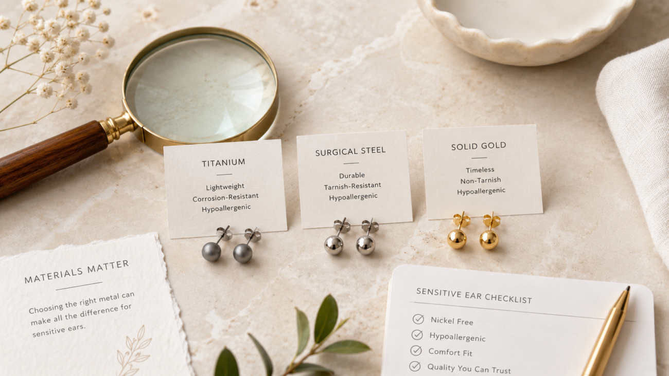 nickel free hypoallergenic earring materials for sensitive ears