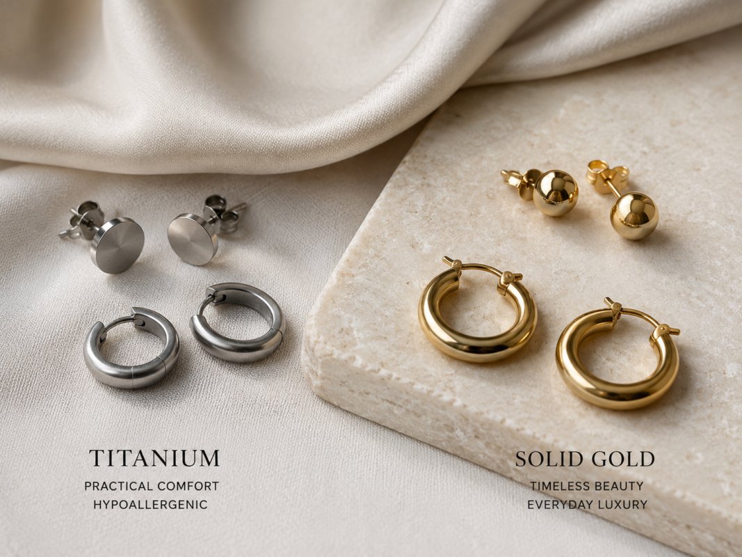 titanium vs gold earrings for sensitive ears