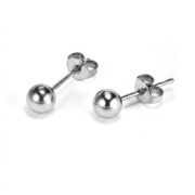 Titanium Ball Stud Earrings Polished Round for Sensitive Ears - strict 1688 corrected variation 1498