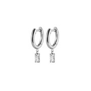 Titanium Hoop Earrings Square Zircon Dangle for Sensitive Ears - strict 1688 corrected variation 1821