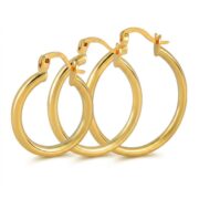 Hypoallergenic Hoop Earrings Gold with S925 Silver - strict 1688 corrected variation 2113