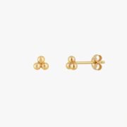 Titanium Stud Earrings Trinity Ball for Sensitive Ears - strict 1688 corrected variation 2667