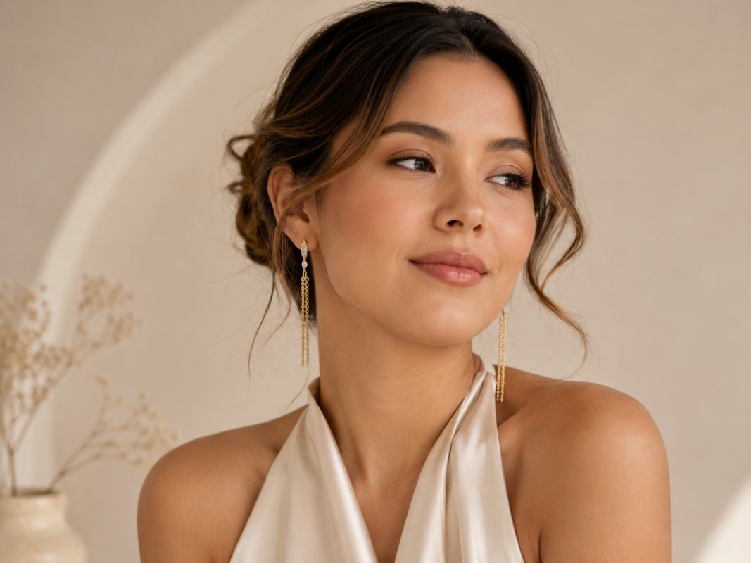 matching earrings with hairstyle and occasion