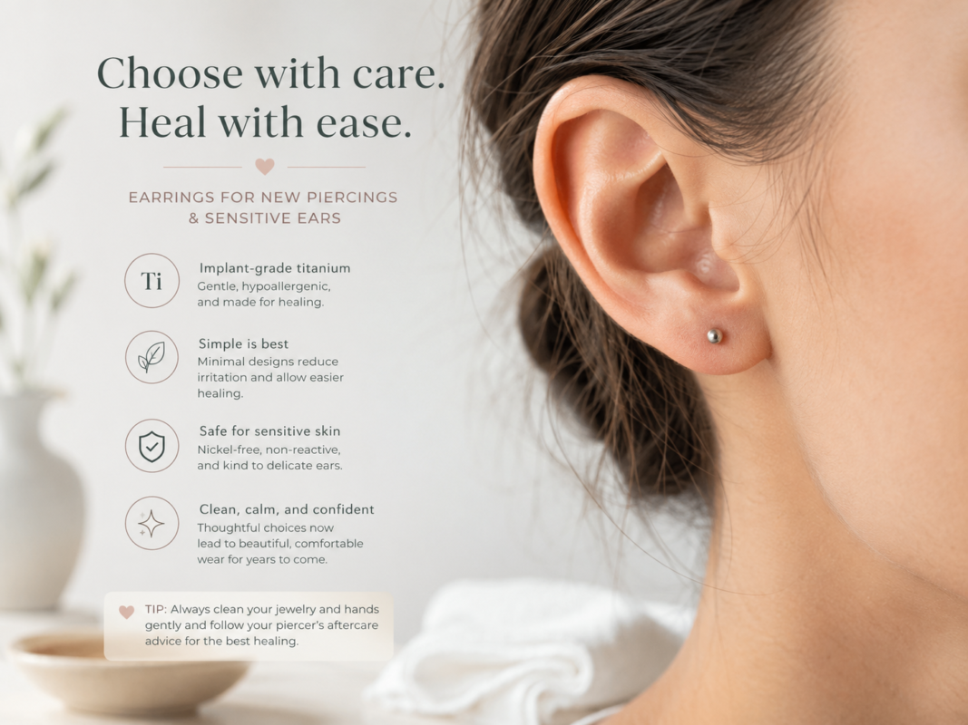implant grade titanium earrings for new piercings