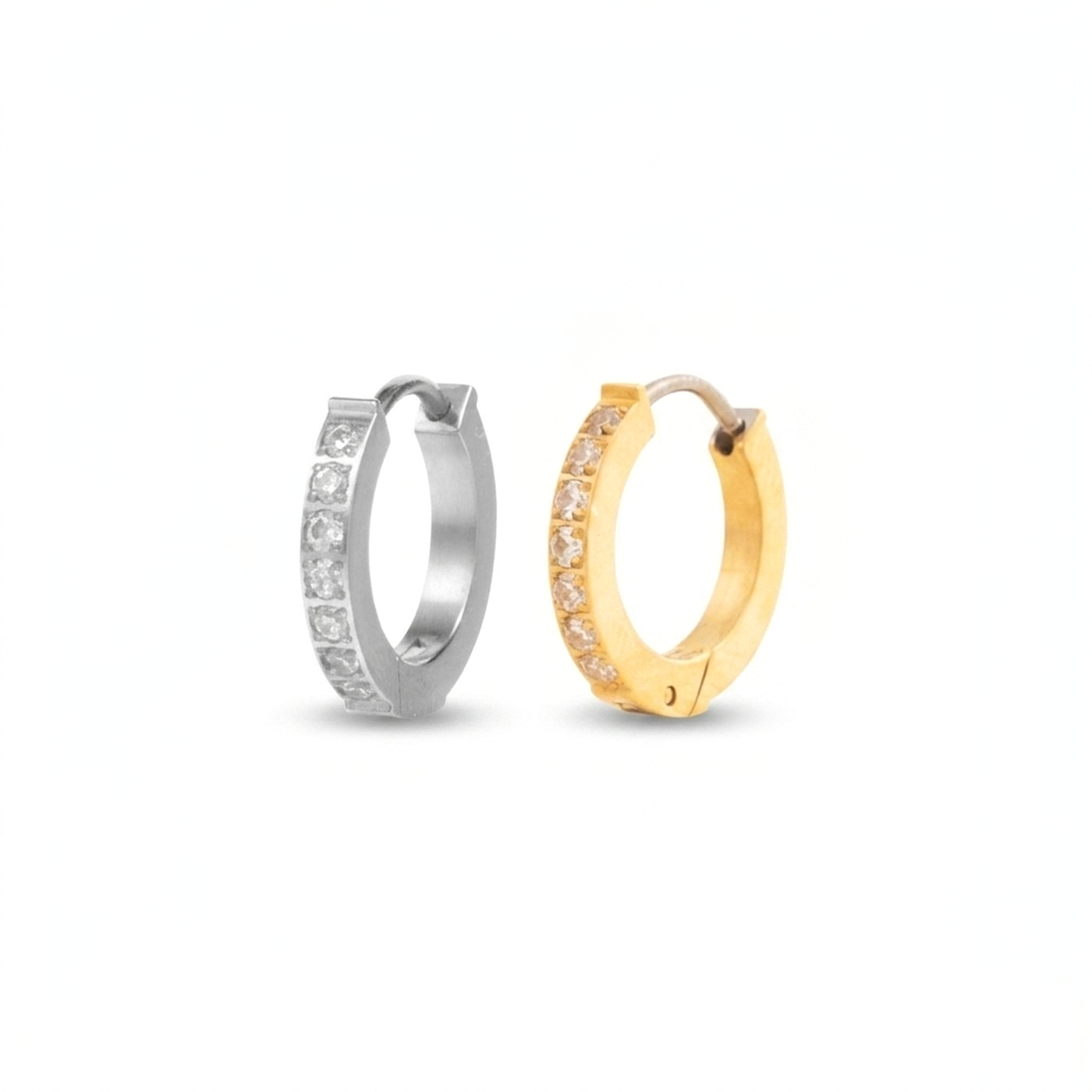 Hypoallergenic Hoop Earrings Date Night with S925 Silver - pure white background product image