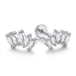 Stud Earrings Harlow Five Marquise Ear with S925 Silver - gallery 1