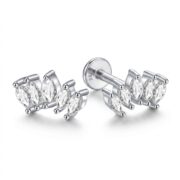 Stud Earrings Harlow Five Marquise Ear with S925 Silver - gallery 1