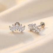 Stud Earrings Harlow Five Marquise Ear with S925 Silver - gallery 3