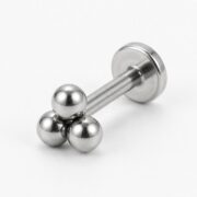 Titanium Stud Earrings Tridot for Sensitive Ears post and backing detail