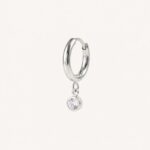 Hypoallergenic Hoop Earrings Crystal Birthstone with S925 Silver product view