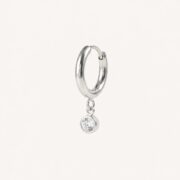 Hypoallergenic Hoop Earrings Crystal Birthstone with S925 Silver product view