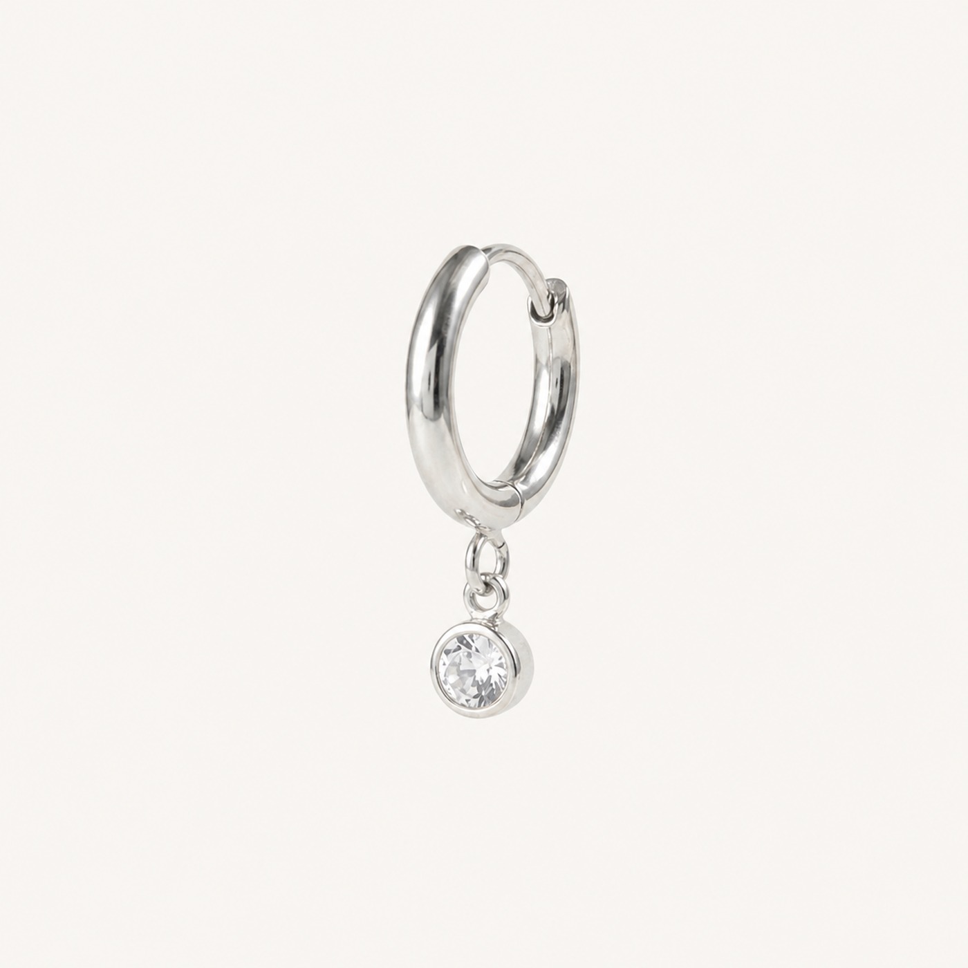 Hypoallergenic Hoop Earrings Crystal Birthstone with S925 Silver product view