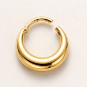 Titanium Hoop Earrings Classic for Sensitive Ears post and backing detail