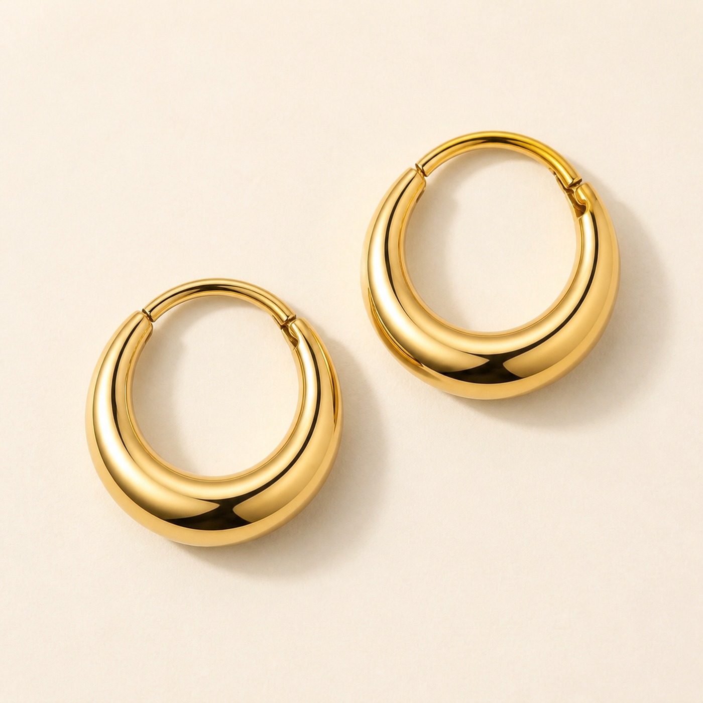 Titanium Hoop Earrings Classic for Sensitive Ears product view