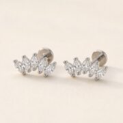 Stud Earrings Harlow Five Marquise Ear with S925 Silver product view