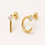 Titanium Hoop Earrings Sparkly Open for Sensitive Ears product view