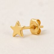 Titanium Stud Earrings Twinkle Little Star for Sensitive Ears post and backing detail