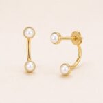 Stud Earrings Pearl Double Ear Jacket with S925 Silver product view