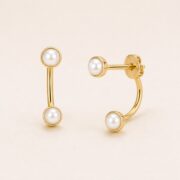Stud Earrings Pearl Double Ear Jacket with S925 Silver product view