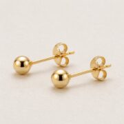 Stud Earrings Ball with S925 Silver post and backing detail