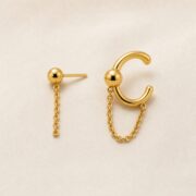 Titanium Earrings Ball Chain for Sensitive Ears product view