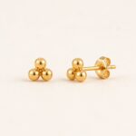 Titanium Stud Earrings Trinity Ball for Sensitive Ears product view