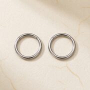 Titanium Hoop Earrings – Seamless Clicker for Cartilage product view