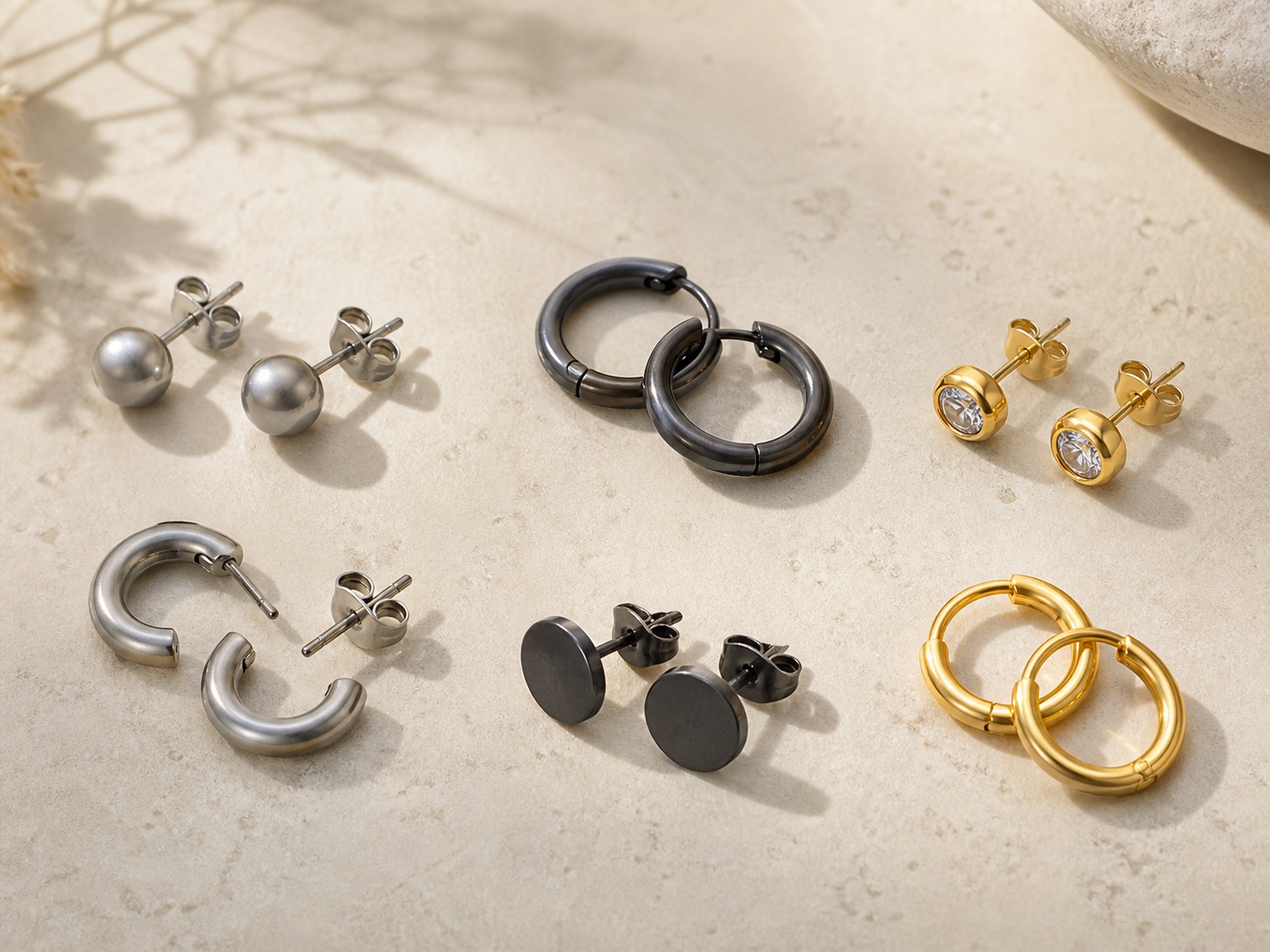 Nickel-free and hypoallergenic earring materials for sensitive ears